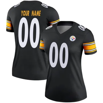 Women's Custom Pittsburgh Steelers Legend Black Jersey