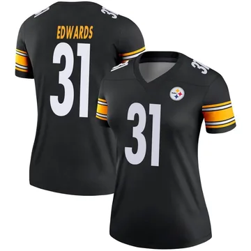Women's Daijun Edwards Pittsburgh Steelers Legend Black Jersey