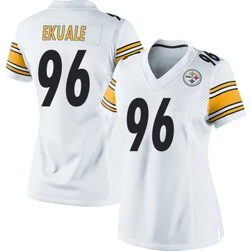 Women's Daniel Ekuale Pittsburgh Steelers Game White Jersey