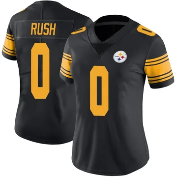 Women's Darius Rush Pittsburgh Steelers Limited Black Color Rush Jersey