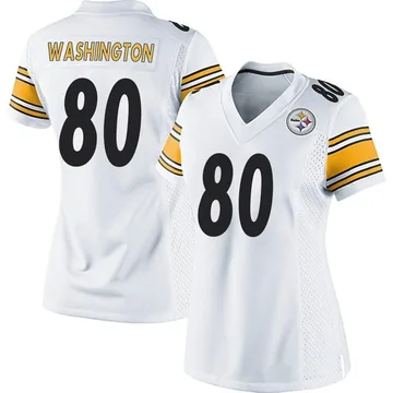 Women's Darnell Washington Pittsburgh Steelers Game White Jersey