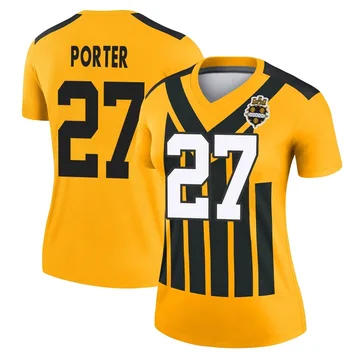 Women's Daryl Porter Pittsburgh Steelers Legend Gold Alternate 1933 Throwback Performance Jersey