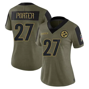 Women's Daryl Porter Pittsburgh Steelers Limited Olive 2021 Salute To Service Jersey