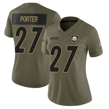 Women's Daryl Porter Pittsburgh Steelers Limited Olive 2025 Salute to Service Jersey