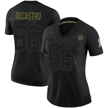 Women's David DeCastro Pittsburgh Steelers Limited Black 2020 Salute To Service Jersey