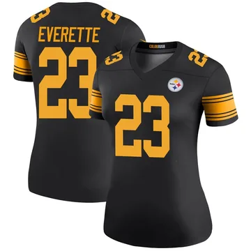 Women's Daylen Everette Pittsburgh Steelers Legend Black Color Rush Jersey