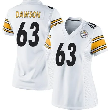 Women's Dermontti Dawson Pittsburgh Steelers Game White Jersey