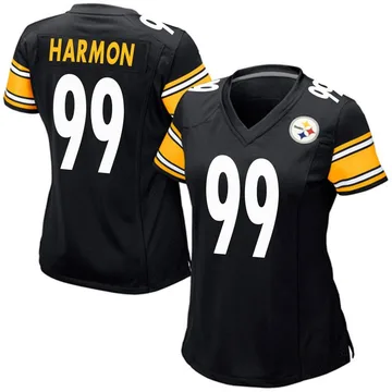 Women's Derrick Harmon Pittsburgh Steelers Game Black Team Color Jersey