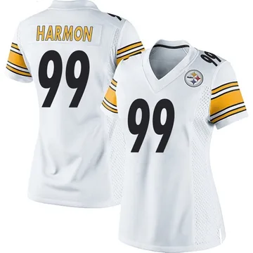 Women's Derrick Harmon Pittsburgh Steelers Game White Jersey