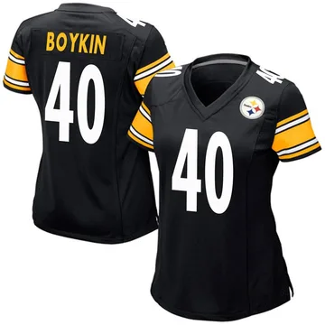 Women's Devan Boykin Pittsburgh Steelers Game Black Team Color Jersey