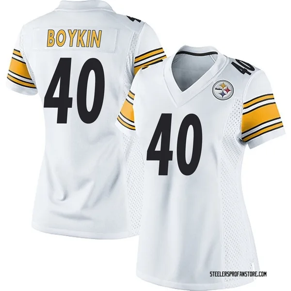 Women's Devan Boykin Pittsburgh Steelers Game White Jersey