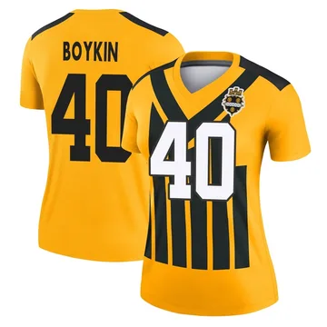 Women's Devan Boykin Pittsburgh Steelers Legend Gold Alternate 1933 Throwback Performance Jersey