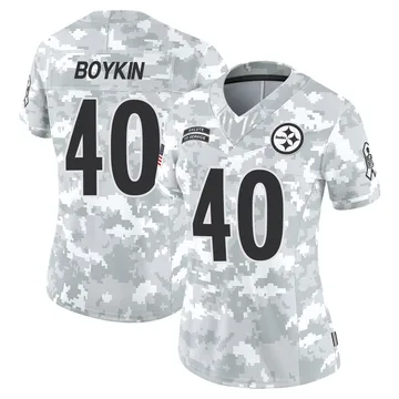 Women's Devan Boykin Pittsburgh Steelers Limited Arctic Camo 2024 Salute to Service Jersey