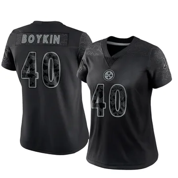 Women's Devan Boykin Pittsburgh Steelers Limited Black Reflective Jersey