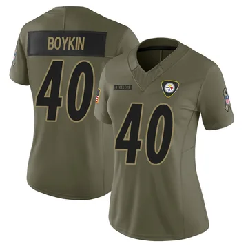 Women's Devan Boykin Pittsburgh Steelers Limited Olive 2025 Salute to Service Jersey