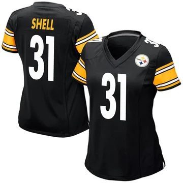 Women's Donnie Shell Pittsburgh Steelers Game Black Team Color Jersey
