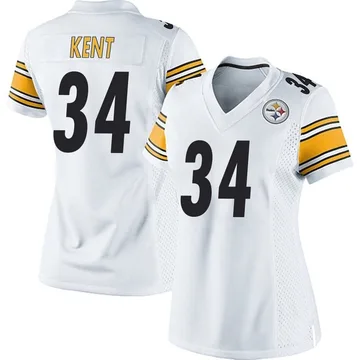 Women's Donte Kent Pittsburgh Steelers Game White Jersey