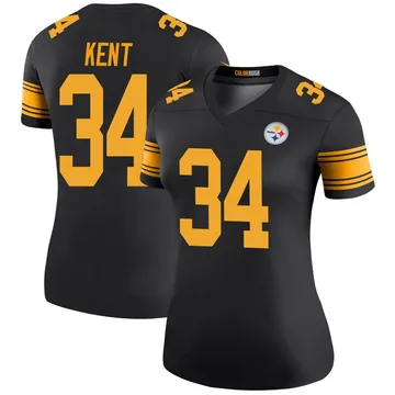 Women's Donte Kent Pittsburgh Steelers Legend Black Color Rush Jersey