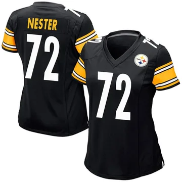 Women's Doug Nester Pittsburgh Steelers Game Black Team Color Jersey