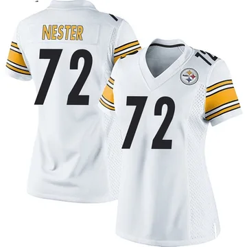 Women's Doug Nester Pittsburgh Steelers Game White Jersey
