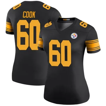 Women's Dylan Cook Pittsburgh Steelers Legend Black Color Rush Jersey