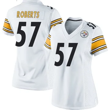 Women's Elandon Roberts Pittsburgh Steelers Game White Jersey