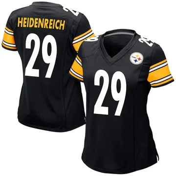 Women's Eli Heidenreich Pittsburgh Steelers Game Black Team Color Jersey