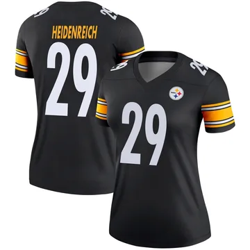 Women's Eli Heidenreich Pittsburgh Steelers Legend Black Jersey
