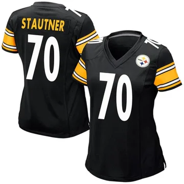Women's Ernie Stautner Pittsburgh Steelers Game Black Team Color Jersey