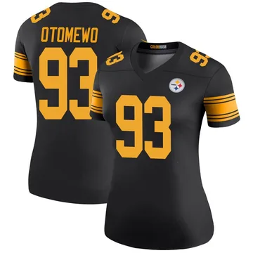 Women's Esezi Otomewo Pittsburgh Steelers Legend Black Color Rush Jersey