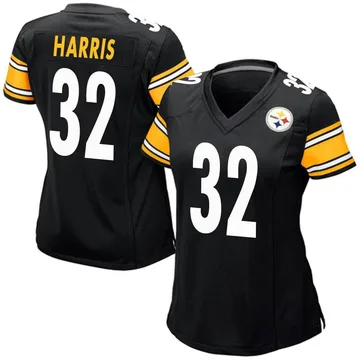 Women's Franco Harris Pittsburgh Steelers Game Black Team Color Jersey