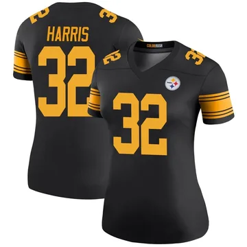 Women's Franco Harris Pittsburgh Steelers Legend Black Color Rush Jersey