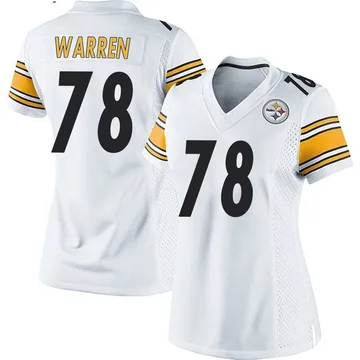 Women's Gareth Warren Pittsburgh Steelers Game White Jersey