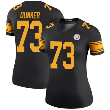 Women's Gennings Dunker Pittsburgh Steelers Legend Black Color Rush Jersey