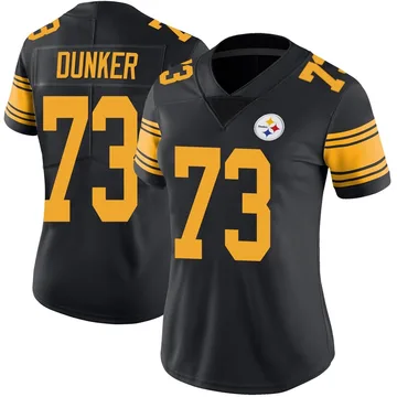Women's Gennings Dunker Pittsburgh Steelers Limited Black Color Rush Jersey