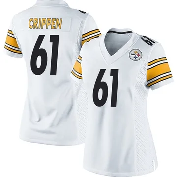 Women's Greg Crippen Pittsburgh Steelers Game White Jersey