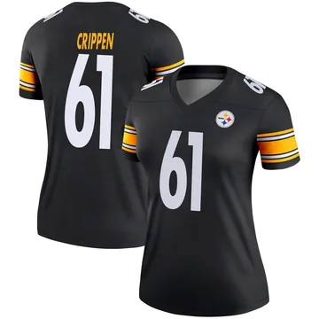 Women's Greg Crippen Pittsburgh Steelers Legend Black Jersey