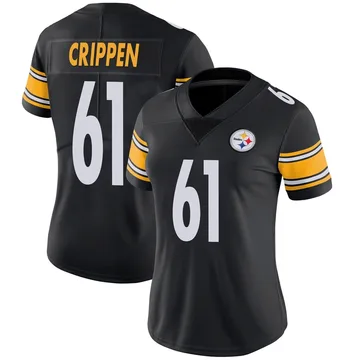 Women's Greg Crippen Pittsburgh Steelers Limited Black Team Color Vapor Untouchable Jersey