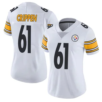 Women's Greg Crippen Pittsburgh Steelers Limited White Vapor Untouchable Jersey