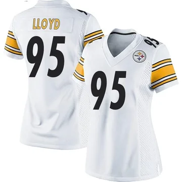 Women's Greg Lloyd Pittsburgh Steelers Game White Jersey