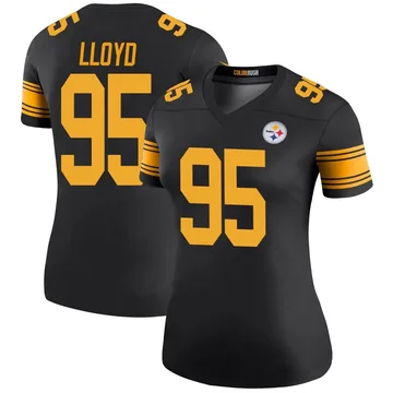 Women's Greg Lloyd Pittsburgh Steelers Legend Black Color Rush Jersey