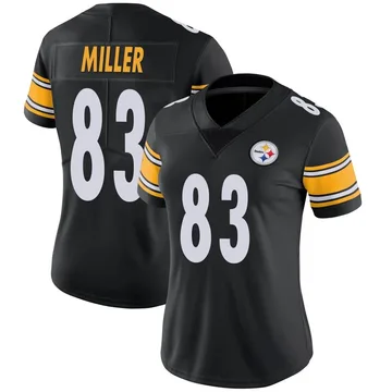Women's Heath Miller Pittsburgh Steelers Limited Black Team Color Vapor Untouchable Jersey
