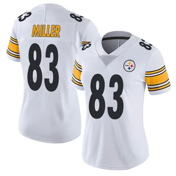 Women's Heath Miller Pittsburgh Steelers Limited White Vapor Untouchable Jersey