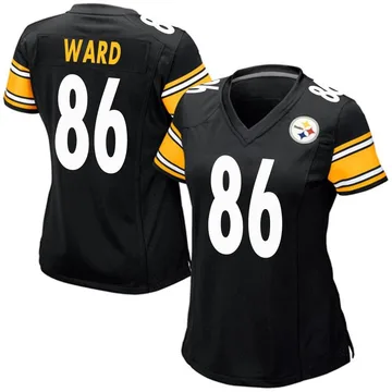 Women's Hines Ward Pittsburgh Steelers Game Black Team Color Jersey