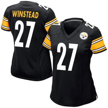 Women's Isaiah Winstead Pittsburgh Steelers Game Black Team Color Jersey