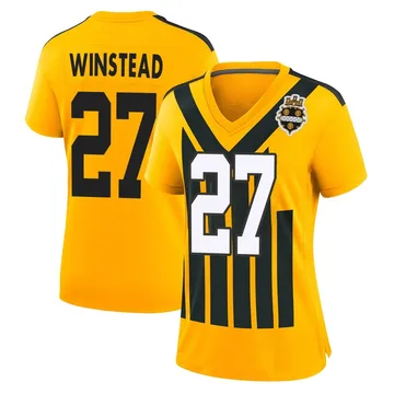 Women's Isaiah Winstead Pittsburgh Steelers Game Gold Alternate 1933 Throwback Jersey