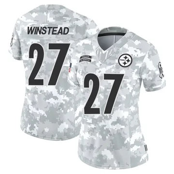 Women's Isaiah Winstead Pittsburgh Steelers Limited Arctic Camo 2024 Salute to Service Jersey
