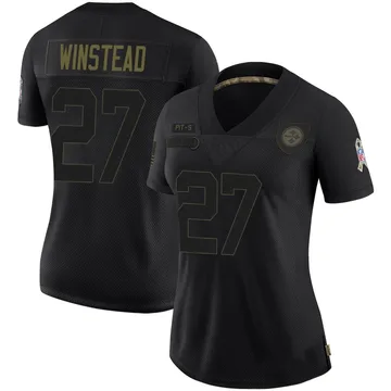 Women's Isaiah Winstead Pittsburgh Steelers Limited Black 2020 Salute To Service Jersey