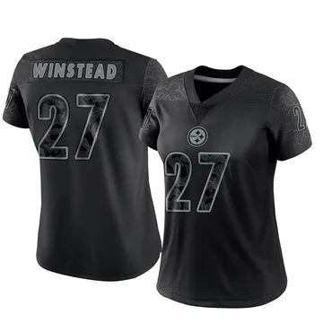 Women's Isaiah Winstead Pittsburgh Steelers Limited Black Reflective Jersey