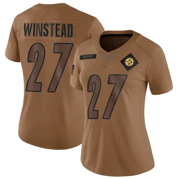 Women's Isaiah Winstead Pittsburgh Steelers Limited Brown 2023 Salute To Service Jersey